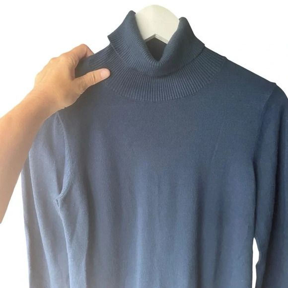 Soft Surroundings Blue Turtleneck Size Small Long Sleeve Bluish Gray - Picture 1 of 7